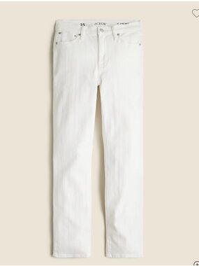 J. Crew White 9" Vintage Slim Straight Jeans